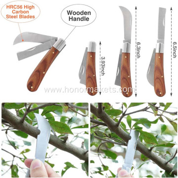 Garden Grafting Set 2 in 1 Pruning Shears & Grafting Knife Vine Fruit Tree Cutting Set Garden Grafting Clippers Tool Pruner Kit